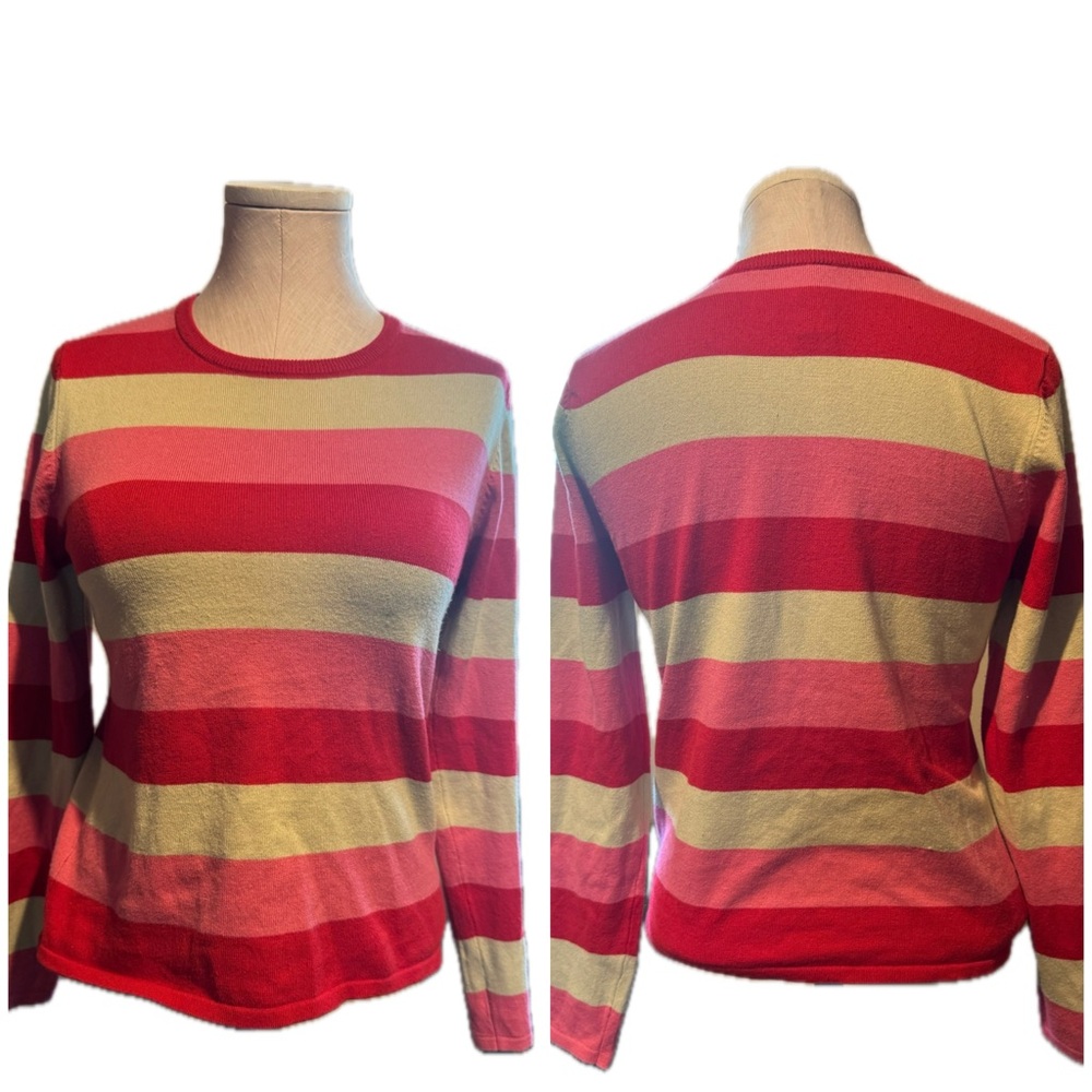 VTG Lilly Pulitzer Striped long sleeve Paige Red Pink top